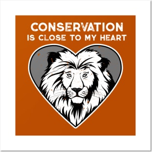 Lion Conservation Heart Posters and Art